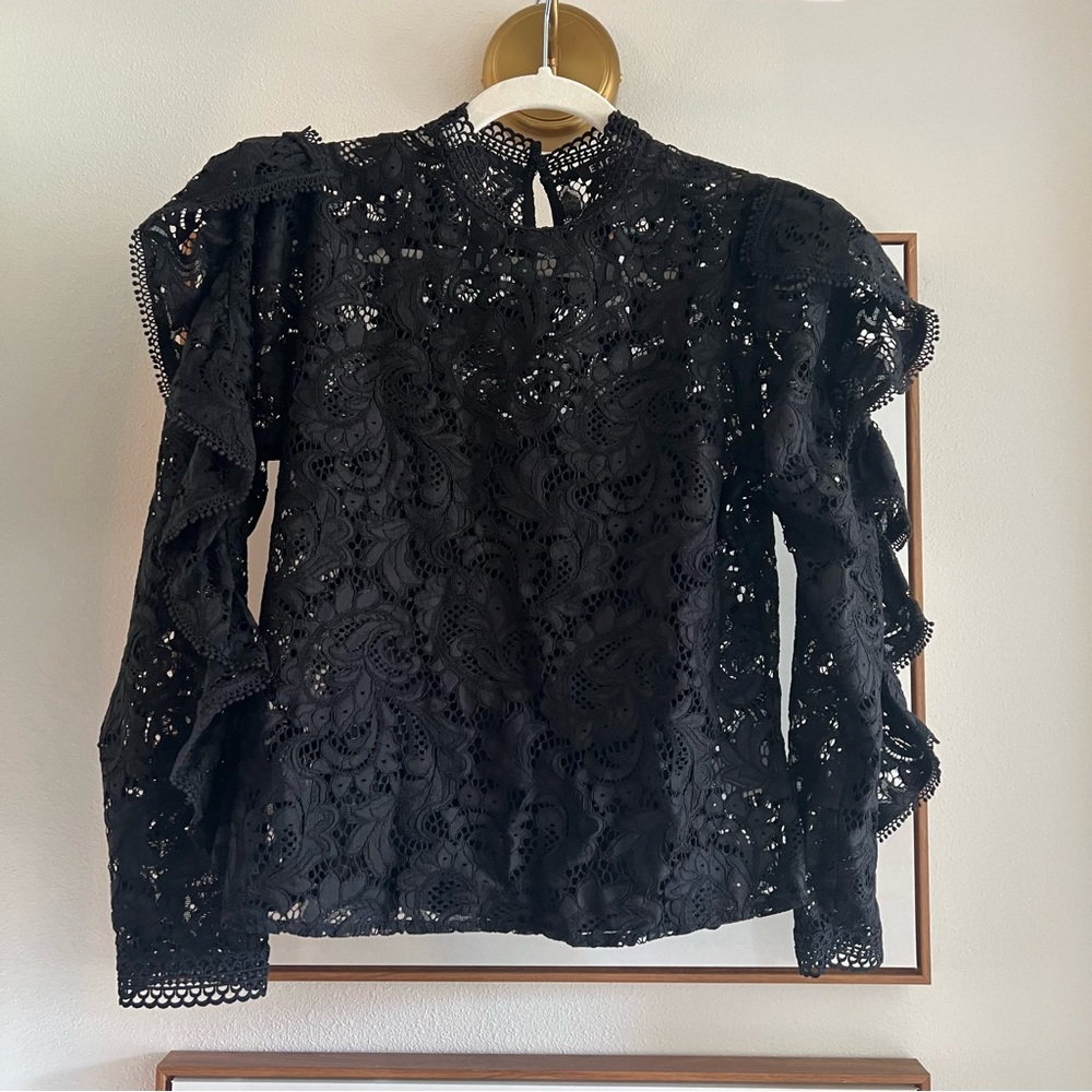 Express puff sleeve lace top - XS